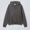 Sudadera con capucha holgada y gruesa – negro mate Sudadera con capucha holgada y gruesa – negro mate