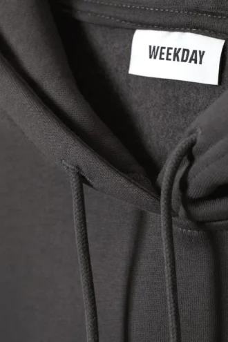 Sudadera con capucha holgada y gruesa – negro mate