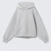 Sudadera con capucha oversize de estilo scuba – Gris jaspeado Sudadera con capucha oversize de estilo scuba – Gris jaspeado