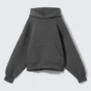 Sudadera con capucha oversize de estilo scuba – Gris oscuro jaspeado Sudadera con capucha oversize de estilo scuba – Gris oscuro jaspeado