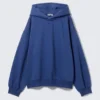 Sudadera con capucha oversize de felpa de algodón grueso – Azul oscuro Sudadera con capucha oversize de felpa de algodón grueso – Azul oscuro