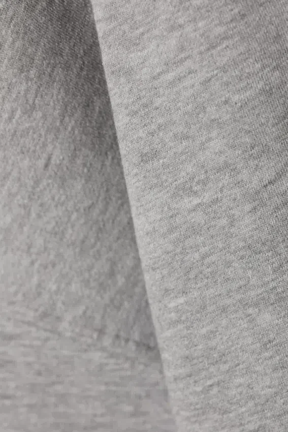 Sudadera con capucha oversize de felpa de algodón grueso – Gris jaspeado Sudadera con capucha oversize de felpa de algodón grueso – Gris jaspeado