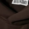 Sudadera con capucha oversize de felpa de algodón grueso – Marrón oscuro