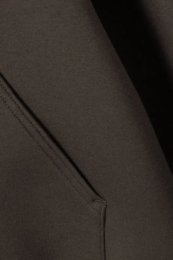 Sudadera con capucha oversize de neopreno – Marrón oscuro Sudadera con capucha oversize de neopreno – Marrón oscuro