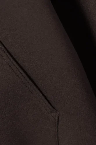 Sudadera con capucha oversize de neopreno – Marrón oscuro