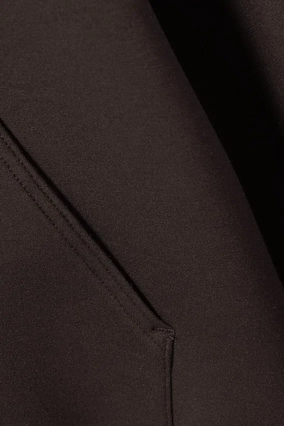 Sudadera con capucha oversize de neopreno – Marrón oscuro Sudadera con capucha oversize de neopreno – Marrón oscuro