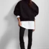 Sudadera con capucha oversize de neopreno – Negro