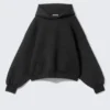 Sudadera con capucha oversize de neopreno – Negro Sudadera con capucha oversize de neopreno – Negro