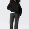 Sudadera con capucha oversize de neopreno – Negro