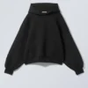 Sudadera con capucha oversize de neopreno – Negro