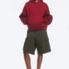 Sudadera con capucha oversize de neopreno – Rojo oscuro Sudadera con capucha oversize de neopreno – Rojo oscuro