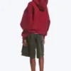 Sudadera con capucha oversize de neopreno – Rojo oscuro Sudadera con capucha oversize de neopreno – Rojo oscuro