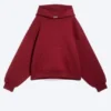 Sudadera con capucha oversize de neopreno – Rojo oscuro Sudadera con capucha oversize de neopreno – Rojo oscuro
