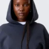 Sudadera con capucha oversize de tejido grueso – Azul oscuro Sudadera con capucha oversize de tejido grueso – Azul oscuro