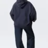 Sudadera con capucha oversize de tejido grueso – Azul oscuro Sudadera con capucha oversize de tejido grueso – Azul oscuro