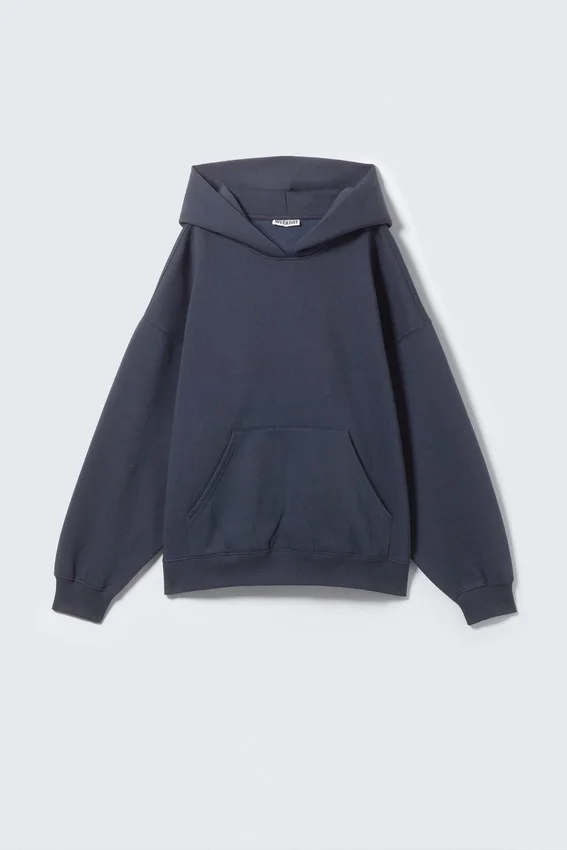 Sudadera con capucha oversize de tejido grueso – Azul oscuro Sudadera con capucha oversize de tejido grueso – Azul oscuro