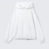 Sudadera con capucha oversize de tejido grueso – Blanca Sudadera con capucha oversize de tejido grueso – Blanca