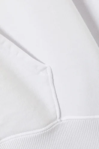 Sudadera con capucha oversize de tejido grueso – Blanca