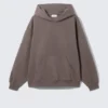 Sudadera con capucha oversize de tejido grueso – Dark Mole Sudadera con capucha oversize de tejido grueso – Dark Mole