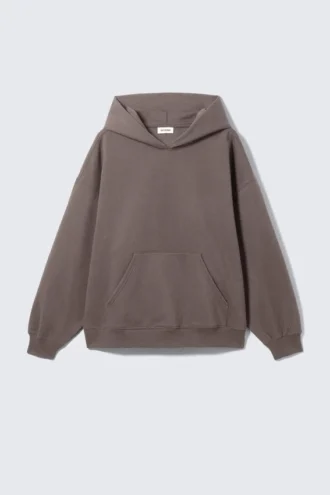 Sudadera con capucha oversize de tejido grueso – Dark Mole Sudadera con capucha oversize de tejido grueso – Dark Mole
