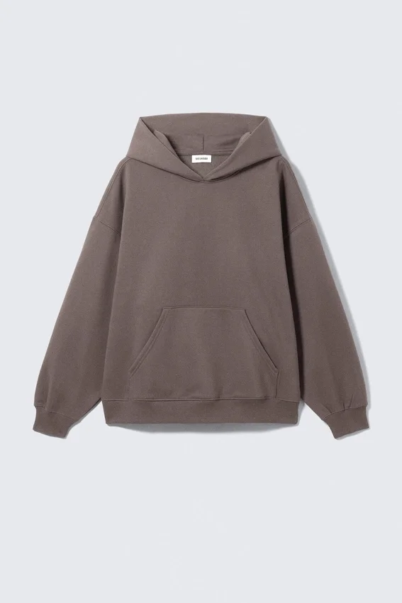 Sudadera con capucha oversize de tejido grueso – Dark Mole Sudadera con capucha oversize de tejido grueso – Dark Mole