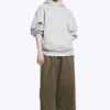 Sudadera con capucha oversize de tejido grueso – Gris claro jaspeado Sudadera con capucha oversize de tejido grueso – Gris claro jaspeado