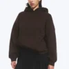 Sudadera con capucha oversize de tejido grueso – Marrón oscuro Sudadera con capucha oversize de tejido grueso – Marrón oscuro