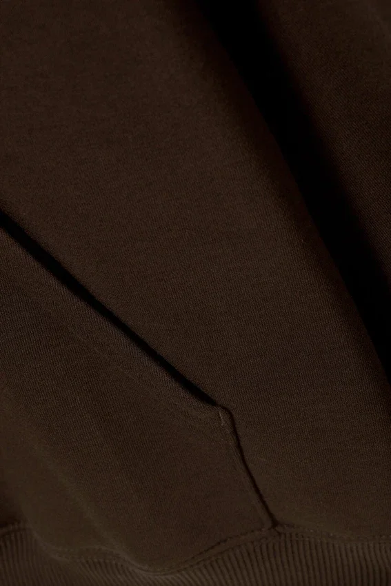 Sudadera con capucha oversize de tejido grueso – Marrón oscuro Sudadera con capucha oversize de tejido grueso – Marrón oscuro