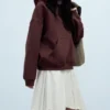 Sudadera con capucha oversize de tejido grueso – Rojo oscuro Sudadera con capucha oversize de tejido grueso – Rojo oscuro