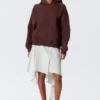 Sudadera con capucha oversize de tejido grueso – Rojo oscuro Sudadera con capucha oversize de tejido grueso – Rojo oscuro