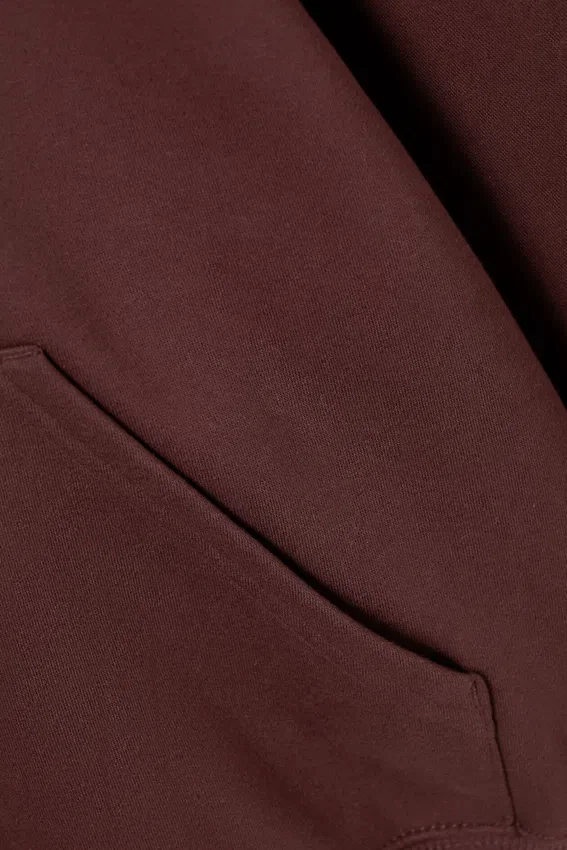 Sudadera con capucha oversize de tejido grueso – Rojo oscuro Sudadera con capucha oversize de tejido grueso – Rojo oscuro