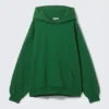 Sudadera con capucha oversize de tejido grueso – Verde oscuro Sudadera con capucha oversize de tejido grueso – Verde oscuro