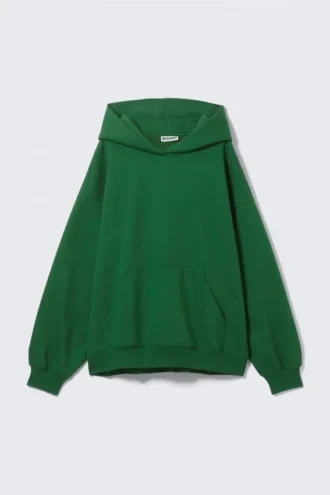 Sudadera con capucha oversize de tejido grueso – Verde oscuro Sudadera con capucha oversize de tejido grueso – Verde oscuro