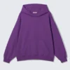 Sudadera con capucha oversize de tejido grueso – Violeta Sudadera con capucha oversize de tejido grueso – Violeta