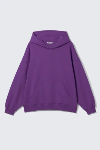Sudadera con capucha oversize de tejido grueso – Violeta Sudadera con capucha oversize de tejido grueso – Violeta