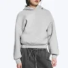 Sudadera con capucha oversize de tejido scuba – Gris claro Sudadera con capucha oversize de tejido scuba – Gris claro