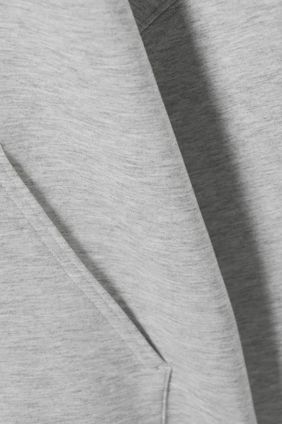 Sudadera con capucha oversize de tejido scuba – Gris claro Sudadera con capucha oversize de tejido scuba – Gris claro