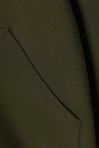 Sudadera con capucha oversize de tejido scuba – Verde caqui oscuro