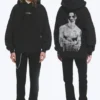 Sudadera con capucha oversize estampada de Yungblud – Negro apagado Sudadera con capucha oversize estampada de Yungblud – Negro apagado