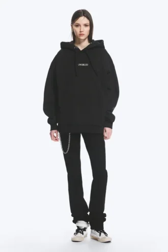Sudadera con capucha oversize estampada de Yungblud – Negro apagado