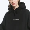 Sudadera con capucha oversize estampada de Yungblud – Negro apagado Sudadera con capucha oversize estampada de Yungblud – Negro apagado