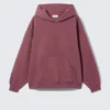 Sudadera con capucha oversize – Rojo lavado Sudadera con capucha oversize – Rojo lavado