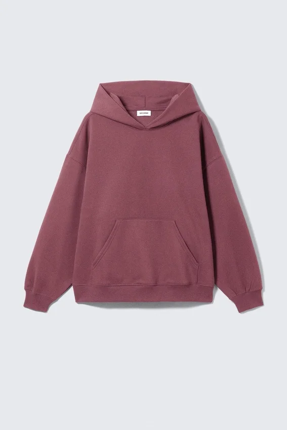 Sudadera con capucha oversize – Rojo lavado Sudadera con capucha oversize – Rojo lavado