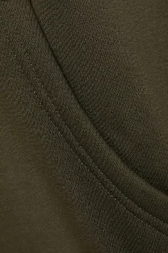 Sudadera con capucha raglán holgada – Verde oscuro