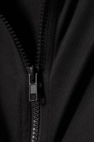 Sudadera con capucha y cremallera ajustada Liah – Negro