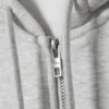 Sudadera con capucha y cremallera clásica – Gris jaspeado Sudadera con capucha y cremallera clásica – Gris jaspeado