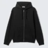 Sudadera con capucha y cremallera clásica – Negro Sudadera con capucha y cremallera clásica – Negro