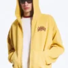 Sudadera con capucha y cremallera con estampados – Amarillo – Onda roja Sudadera con capucha y cremallera con estampados – Amarillo – Onda roja