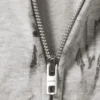 Sudadera con capucha y cremallera con estampados – Gris jaspeado – Estampado de garabatos Sudadera con capucha y cremallera con estampados – Gris jaspeado – Estampado de garabatos