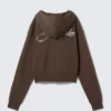 Sudadera con capucha y cremallera corta – Marrón oscuro – Magic Sudadera con capucha y cremallera corta – Marrón oscuro – Magic